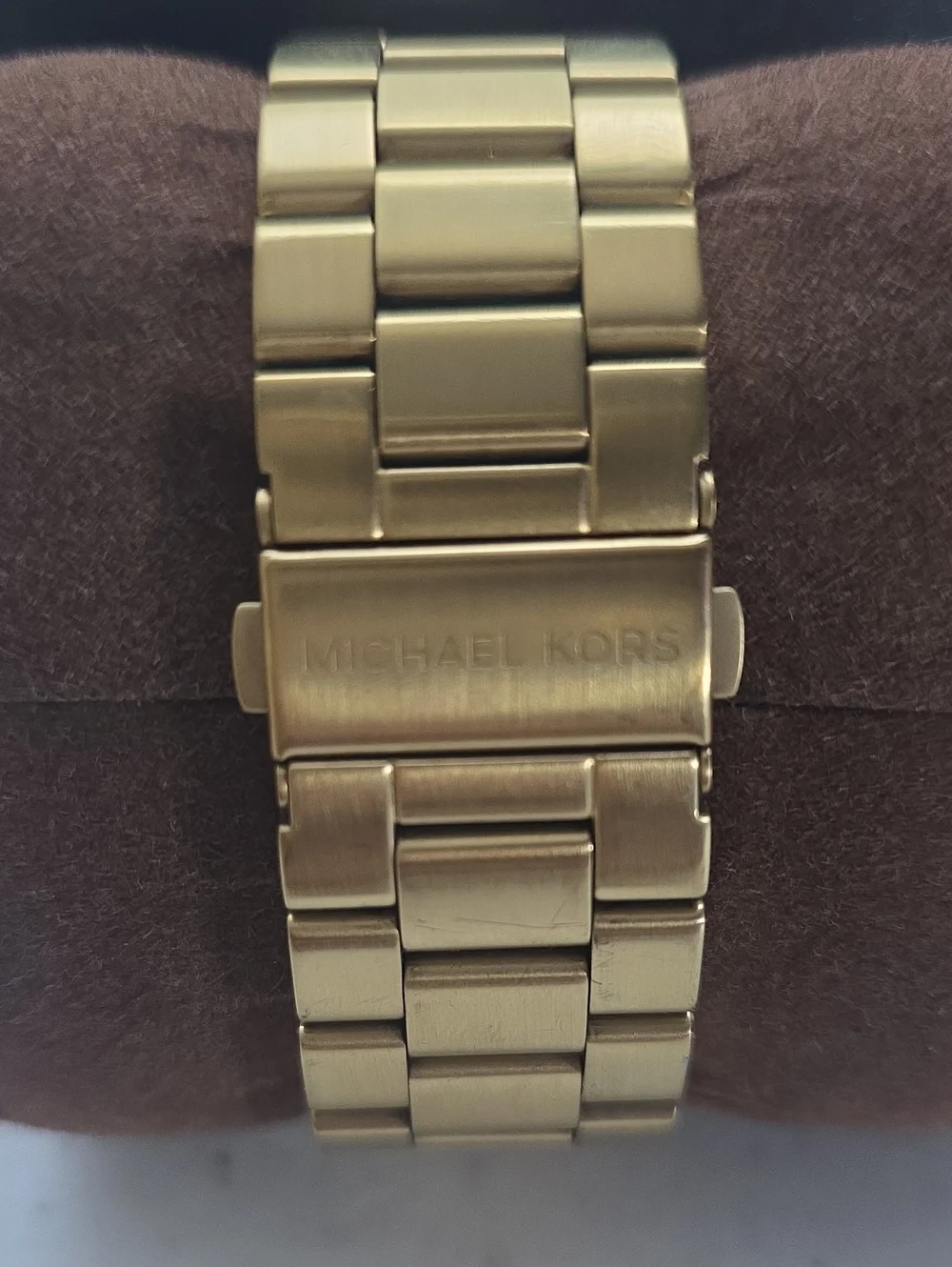 Michael Kors Gold Watch with Blue Sunray Dial
